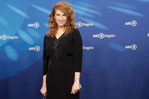 Chiara Schoras, at the ARD BLUE HOUR 2026, Party for the 76th Berlin International Film Festival, Berlinale, at the Telegraphenamt in Berlin, Red Carpet,