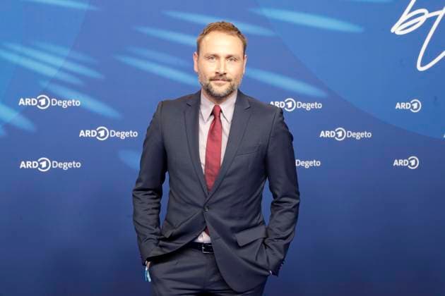 Max Riemelt, at the ARD BLUE HOUR 2026, Party for the 76th Berlin International Film Festival, Berlinale, at the Telegraphenamt in Berlin, Red Carpet,