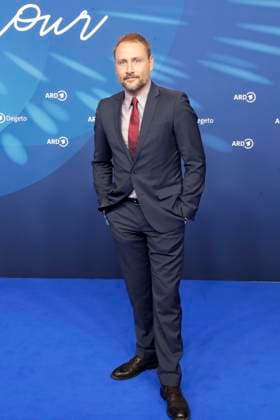 Max Riemelt, at the ARD BLUE HOUR 2026, Party for the 76th Berlin International Film Festival, Berlinale, at the Telegraphenamt in Berlin, Red Carpet,