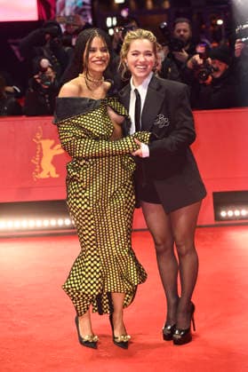 Zazie Beetz and Haley Lu Richardson at the photocall for the feature film Good Luck, Have Fun, Don t Die at the Berlinale 2026 76 Berlin International Film Festival on the Red Carpet of the Berlinale Palast Berlin, 13 02 2026 Foto:xC.xNiehausx xFuturexImagex fun_6246