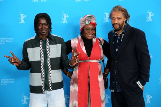 February 14, 2026, Berlin, Germany: French-Senegalese director Alain Gomis (R) and Yoro Mbaye pose during the photocall for Dao at the 76th Berlin International Film Festival (Berlinale) in Berlin. The festival runs from Feb. 12 to 22, 2026. Berlin Germany - ZUMAf146 20260214_zip_f146_017 Copyright: xRouzbehxFouladix