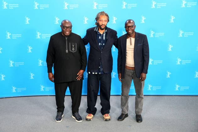 February 14, 2026, Berlin, Germany: French-Senegalese director Alain Gomis (C) pose during the photocall for Dao at the 76th Berlin International Film Festival (Berlinale) in Berlin. The festival runs from Feb. 12 to 22, 2026. Berlin Germany - ZUMAf146 20260214_zip_f146_021 Copyright: xRouzbehxFouladix
