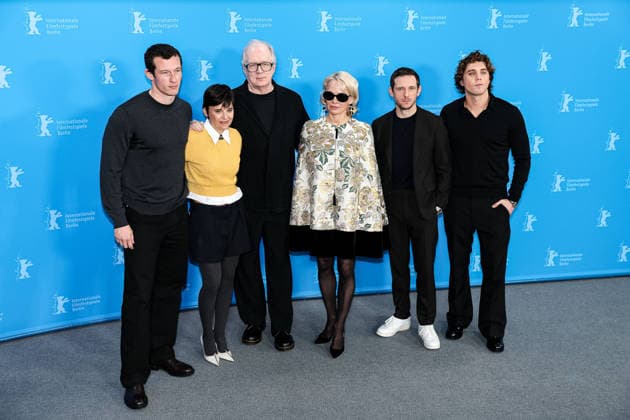 Berlin Berlinale, 76 Berlin International Film Festival 2026 Photo Call ROSEBUSH PRUNING Callum Turner Actor Actor Elena Anaya Actor Actor Andrew Lockhardt Actor Actor Pamela Anderson Actress Actor Jamie Bell Actor Actor Lukas Gage Actor Actor Berlinale, 76 Berlin International Film Festival 2026, 14 02 2026 Press Photo Roger B Copyright: xEibner-Pressefoto RogerxBuerkex EP_RBE