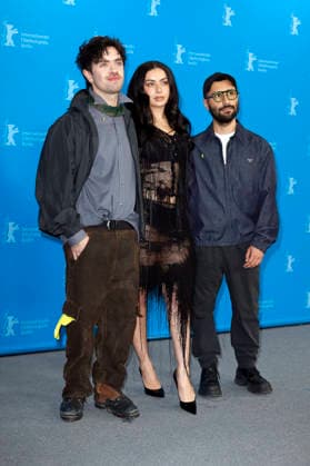 Aidan Zamiri, Charli xcx and David Hinojosa at the photocall for the feature film The Moment at the Berlinale 2026 76 Berlin International Film Festival at the Hotel Grand Hyatt Berlin, 14 02 2026 Foto:xC.xTamckex xFuturexImagex moment_6231