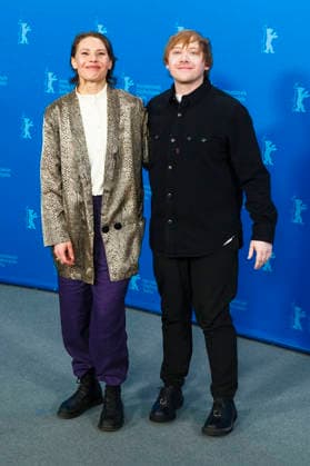 Seidi Haarla and Rupert Grint at the photocall for the feature film Yön lapsi Nightborn at the Berlinale 2026 76 Berlin International Film Festival at the Hotel Grand Hyatt Berlin, 14 02 2026 Foto:xJ.xEdwardsx xFuturexImagex nightborn_6223