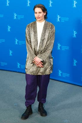 Seidi Haarla at the photocall for the feature film Yön lapsi Nightborn at the Berlinale 2026 76 Berlin International Film Festival at the Hotel Grand Hyatt Berlin, 14 02 2026 Foto:xJ.xEdwardsx xFuturexImagex nightborn_6224