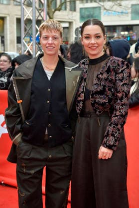 Sylvaine Faligant and Anna Roller at the premiere of the feature film Allegro Pastell at the Berlinale 2026 76 Berlin International Film Festival at the Zoo Palast Berlin, 14 02 2026 Foto:xM.xBehrensx xFuturexImagex allegro_6219