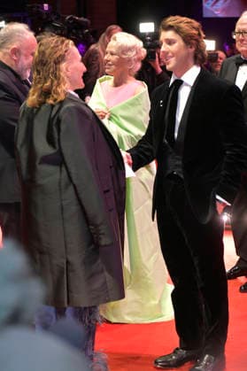 Tricia Tuttle, Pamela Anderson and Lukas Gage at the premiere of the feature film Rosebush Pruning at the Berlinale 2026 76 Berlin International Film Festival in the Berlinale Palast Berlin, 14 02 2026 Foto:xM.xBehrensx xFuturexImagex rosebush_6243