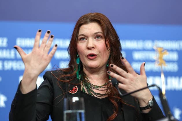 February 14, 2026, Berlin, Brandenburg, Germany: The 76 Berlinale Film Festival is taking place in Berlin from February 12 to 22, 2026. Nightborn film press conference. Hanna Bergholm answers to journalists questions. Berlin Germany - ZUMAt227 20260214_zip_t227_015 Copyright: xMarinaxTakimotox