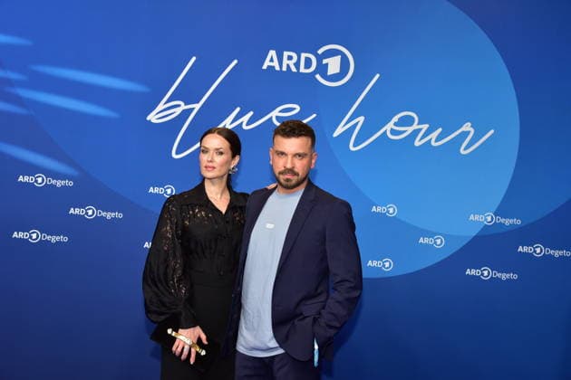 ARD Blue Hour Reception 2026 Melika Foroutan, Edin Hasanovic, both Tatort Frankfurt Arrival at the ARD Blue Hour Reception at the Hotel Telegraphenamt in Berlin on 13 02 2026 Photopress Mueller
