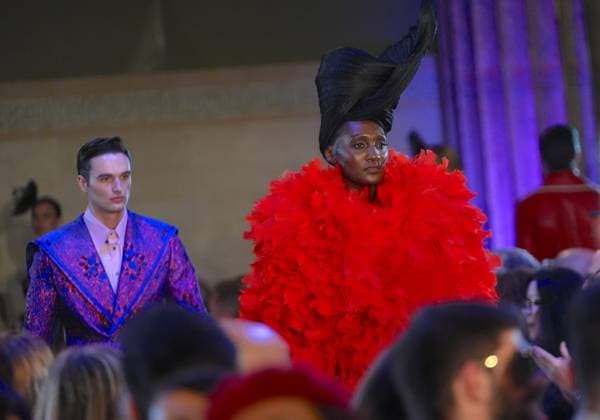 Malan Breton FW2026 Collection Song of the Winter Siren during NYFW NEW YORK, UNITED STATES - FEBRUARY 14: A model presents a creation from designer Malan Breton Autumn Winter 2026 collection, titled Song of the Winter Siren , during New York Fashion Week on Saturday, February 14, 2026, at the Leman Ballroom in Manhattan’s Financial District, New York City, United States. Selcuk Acar Anadolu New York United States. Editorial use only. Please get in touch for any other usage.  Copyright: x2026xAnadoluxSelcukxAcarx