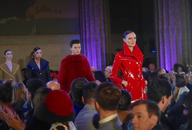 Malan Breton FW2026 Collection Song of the Winter Siren during NYFW NEW YORK, UNITED STATES - FEBRUARY 14: Models present the creation from designer Malan Breton Autumn Winter 2026 collection, titled Song of the Winter Siren , during New York Fashion Week on Saturday, February 14, 2026, at the Leman Ballroom in Manhattan’s Financial District, New York City, United States. Selcuk Acar Anadolu New York United States. Editorial use only. Please get in touch for any other usage.  Copyright: x2026xAnadoluxSelcukxAcarx