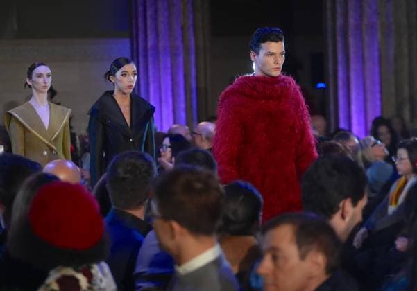 Malan Breton FW2026 Collection Song of the Winter Siren during NYFW NEW YORK, UNITED STATES - FEBRUARY 14: Models present the creation from designer Malan Breton Autumn Winter 2026 collection, titled Song of the Winter Siren , during New York Fashion Week on Saturday, February 14, 2026, at the Leman Ballroom in Manhattan’s Financial District, New York City, United States. Selcuk Acar Anadolu New York United States. Editorial use only. Please get in touch for any other usage.  Copyright: x2026xAnadoluxSelcukxAcarx