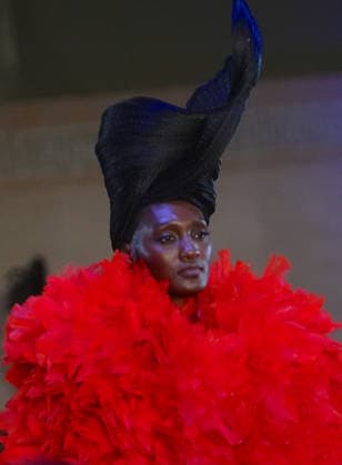 Malan Breton FW2026 Collection Song of the Winter Siren during NYFW NEW YORK, UNITED STATES - FEBRUARY 14: A model presents a creation from designer Malan Breton Autumn Winter 2026 collection, titled Song of the Winter Siren , during New York Fashion Week on Saturday, February 14, 2026, at the Leman Ballroom in Manhattan’s Financial District, New York City, United States. Selcuk Acar Anadolu New York United States. Editorial use only. Please get in touch for any other usage.  Copyright: x2026xAnadoluxSelcukxAcarx