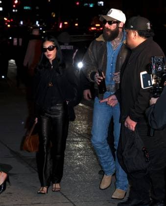 NYFW - Celebs at The Khaite Fashion Show Post Malone and girlfriend Christy Lee attend the Khaite show during the New York Fashion Week, NY on February 14, 2026. Photo by Charles Guerin ABACAPRESS.COM New York NY United States  Copyright: xGuerinxCharles ABACAx