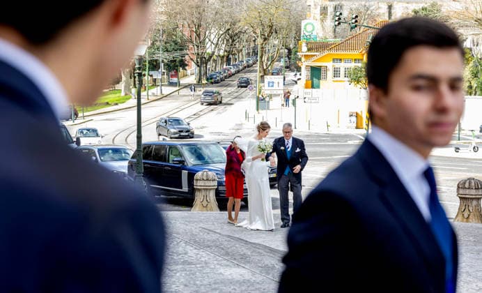 14-02-2026 Portugal Wedding of Princess Leopoldine Eleonore Therese Marie von and zu Liechtenstein and Bruno Walter Pedrosa Joao at the Estrela Basilica in Lisbon, Portugal. Â  Copyright: xPPEx