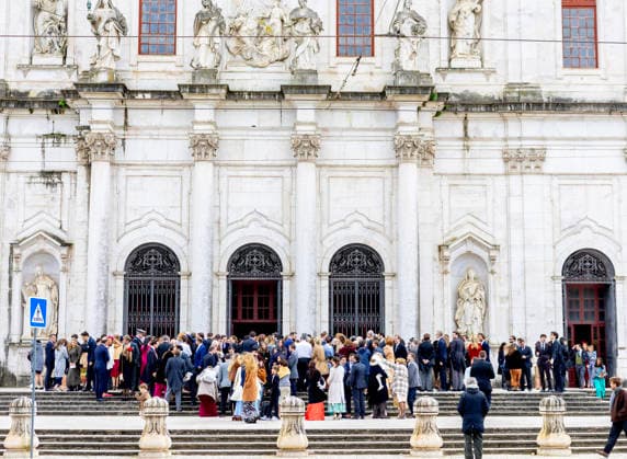 14-02-2026 Portugal Wedding of Princess Leopoldine Eleonore Therese Marie von and zu Liechtenstein and Bruno Walter Pedrosa Joao at the Estrela Basilica in Lisbon, Portugal. Â  Copyright: xPPEx