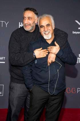 Kida Khodr Ramadan and Riccardo Campione as guests on the red carpet at the Medienboard Party 2026 at the 76 Berlinale 2026 at Holzmarkt on Saturday February 14, 2026 in Berlin Berlin Germany