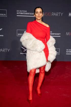 Bilge Piskin as a guest on the red carpet at the Medienboard Party 2026 at the 76 Berlinale 2026 at Holzmarkt on Saturday February 14, 2026 in Berlin Berlin Germany