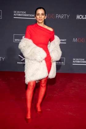 Bilge Piskin as a guest on the red carpet at the Medienboard Party 2026 at the 76 Berlinale 2026 at Holzmarkt on Saturday February 14, 2026 in Berlin Berlin Germany