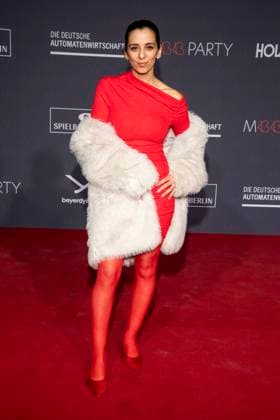Bilge Piskin as a guest on the red carpet at the Medienboard Party 2026 at the 76 Berlinale 2026 at Holzmarkt on Saturday February 14, 2026 in Berlin Berlin Germany
