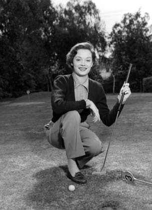 RECORD DATE NOT STATED Jane Greer golfing, c. 1955. Photo by Paul Hesse EDITORIAL USE ONLY  Copyright: x