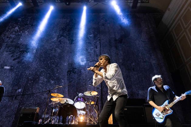 Suede , performs live, at, o2 Cith Hall, Newcastle, Uk, on 14 February 2026 Simon Gilbert, Brett Anderson, and Richard Oakes ,of Suede , performs live, at, o2 Cith Hall, Newcastle, Uk, on 14 February 2026, Credit:David Wala Avalon England, Tyne and Wear, Newcastle upon Tyne  Copyright: xDavidxWalax xAvalonx 1075151718