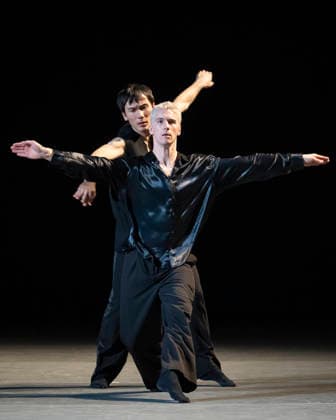 February 15, 2026, London, London, UK: LONDON, UK. James Pett, International Star Dancer, and Travis Clausen-Knight, International Star Dancer, rehearse Postscript ahead of the 20th anniversary Ballet Icons Gala at the London Coliseum. The Gala features an international cast of ballet stars from the worldÃ¢â‚¬â ¢s most prestigious companies. London UK  - ZUMAl94_ 20260215_zaf_l94_014 Copyright: xStephenxChungx