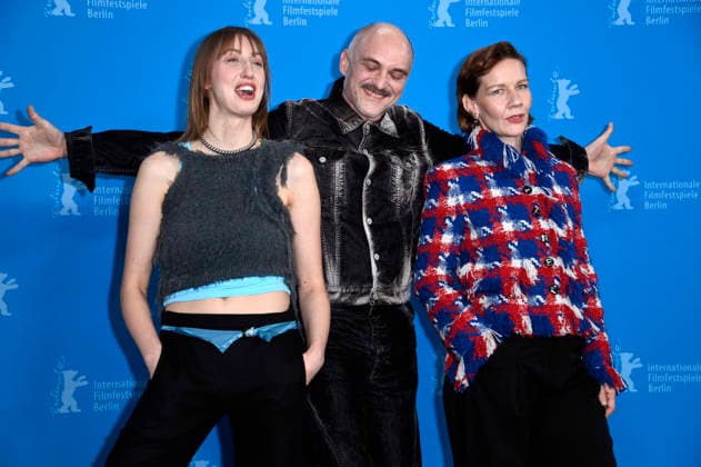 Caro Braun, Markus Schleinzer and Sandra Hüller at the photocall for the feature film Rose at the Berlinale 2026 76 Berlin International Film Festival at the Hotel Grand Hyatt Berlin, 15 02 2026 Foto:xN.xKubelkax xFuturexImagex rose_6204