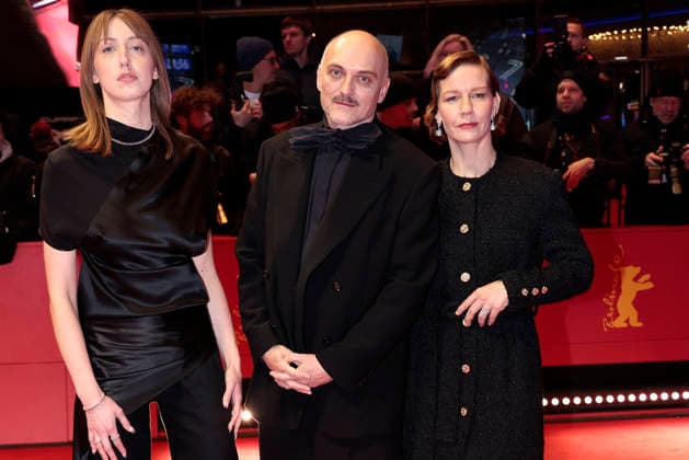 Caro Braun, Markus Schleinzer and Sandra Hueller at the Rose Film Premiere at the 76th Berlinale International Film Festival on 15 02 2026 in Berlin Rose Film Premiere with Sandra Hueller at the 76th Berlinale in Berlin