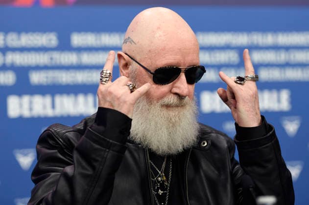 Rob Halford at the press conference for the documentary The Ballad of Judas Priest at the Berlinale 2026 76 Berlin International Film Festival at the Hotel Grand Hyatt Berlin, 15 02 2026 Foto:xC.xNiehausx xFuturexImagex priest_6265