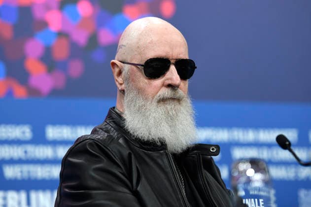 Rob Halford at the press conference for the documentary The Ballad of Judas Priest at the Berlinale 2026 76 Berlin International Film Festival at the Hotel Grand Hyatt Berlin, 15 02 2026 Foto:xC.xNiehausx xFuturexImagex priest_6266