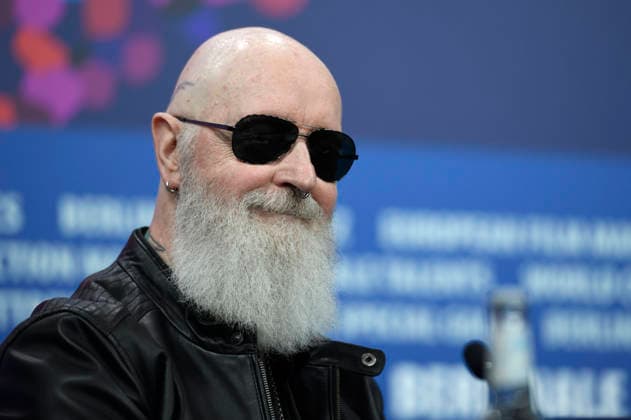 Rob Halford at the press conference for the documentary The Ballad of Judas Priest at the Berlinale 2026 76 Berlin International Film Festival at the Hotel Grand Hyatt Berlin, 15 02 2026 Foto:xC.xNiehausx xFuturexImagex priest_6267