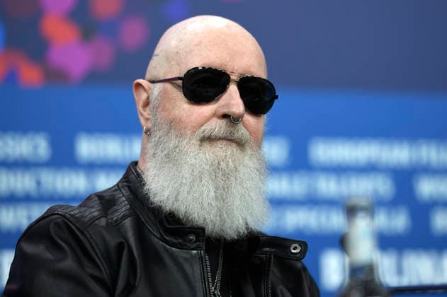 Rob Halford at the press conference for the documentary The Ballad of Judas Priest at the Berlinale 2026 76 Berlin International Film Festival at the Hotel Grand Hyatt Berlin, 15 02 2026 Foto:xC.xNiehausx xFuturexImagex priest_6268