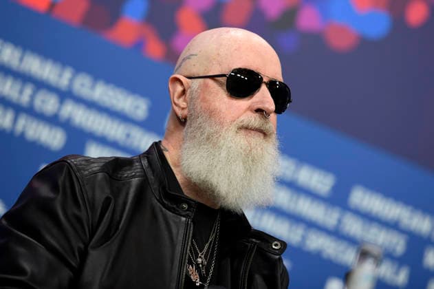 Rob Halford at the press conference for the documentary The Ballad of Judas Priest at the Berlinale 2026 76 Berlin International Film Festival at the Hotel Grand Hyatt Berlin, 15 02 2026 Foto:xC.xNiehausx xFuturexImagex priest_6270
