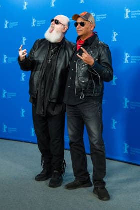 Photocall for The Ballad of Judas Priest , Grand Hyatt Berlin, Berlin, Germany Rob Halford and Tom Morello poses at the Photocall for The Ballad of Judas Priest during Berlinale (Berlin Film Festival) at Grand Hyatt Berlin, Berlin, , Germany on 15 February 2026., Credit:Julie Edwards Avalon  Copyright: xJuliexEdwardsx xAvalonx 1075352591