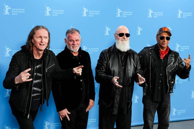 Berlinale, 76 Berlin International Film Festival 2026 Photo Call THE BALLAD OF JUDAS PRIEST Sam Dunn Director Director Scot McFadyen Rob Halford Protagonist Tom Morello Director Director Berlinale, 76 Berlin International Film Festival 2026, 15 02 2026 Copyright: xEibner-Pressefoto RogerxBuerkex EP_RBE