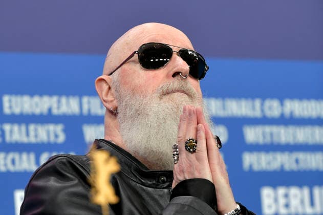 Rob Halford at the press conference for the documentary The Ballad of Judas Priest at the Berlinale 2026 76 Berlin International Film Festival at the Hotel Grand Hyatt Berlin, 15 02 2026 Foto:xM.xBehrensx xFuturexImagex priest_6300