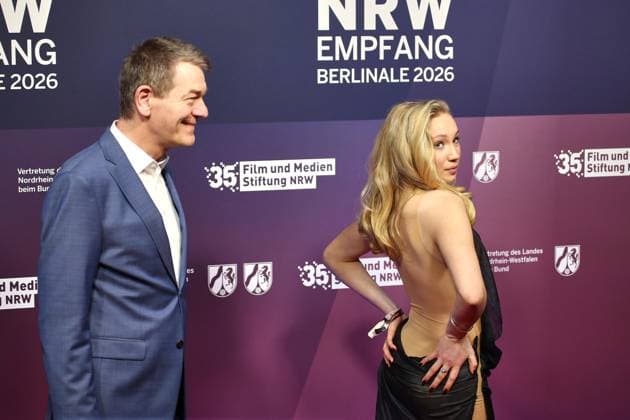Berlin, Germany, 15 02 2026 NRW State Representation Berlinale Party of the Filmstiftung WDR Program Director Jörg Schönenbor and actress Helena Zengel Copyright: xdtsxNachrichtenagenturx dts_106335