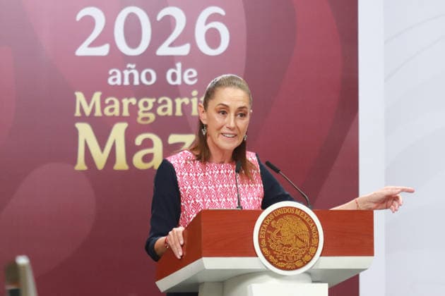 Incentives For The Film And Audiovisual Industry News Conference Mexico™s President Claudia Sheinbaum Pardo speaks during the announcement of incentives for the film and audiovisual industry at the National Palace. on February 15, 2026 in Mexico City, Mexico. (Photo by Carlos Santiago Eyepix Group) Copyright: xCarlosxSantiagox xEyepixxGroupx CS_15022026_176025