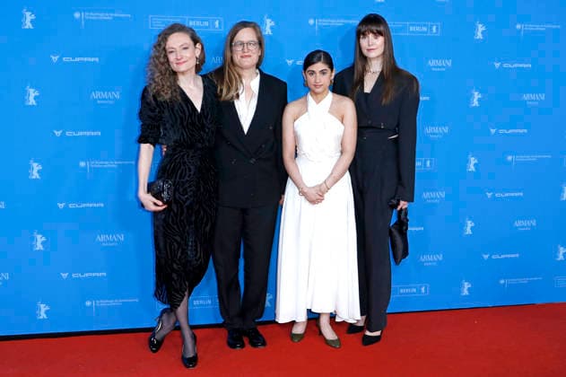 Flora Nicholson, Sophie Heldman, Mia Tharia and Clare Dunne at the premiere of the feature film The Education of Jane Cumming at the Berlinale 2026 76 Berlin International Film Festival at the Zoo Palast Berlin, 15 02 2026 Foto:xC.xTamckex xFuturexImagex education_6209