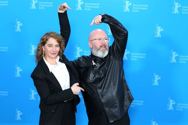 February 15, 2026, Berlin, Germany: Belgian director Anke Blonde and Belgian screenwriter Angelo Tijssens pose for a photo call for the film Dust during the 76th Berlin International Film Festival (Berlinale), which is Europe s first major film festival of the year, in Berlin. The festival runs from February 12 to 22, 2026. Berlin Germany - ZUMAf146 20260215_zip_f146_048 Copyright: xRouzbehxFouladix
