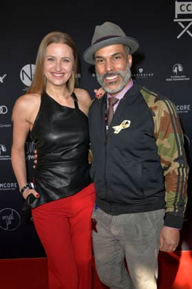 Patrick Dewayne with companion at the charity event Cancel Cancer as part of the Berlinale 2026 at Fabrik 23 Berlin, 15 02 2026 Foto:xM.xBehrensx xFuturexImagex cancer_6212