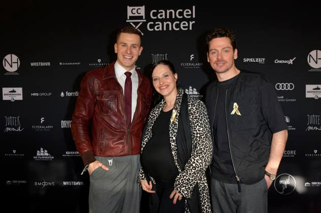 Lukas Sauer, Nadja Jo Klapper and Anthony Paul at the Cancel Cancer charity event as part of the Berlinale 2026 at Fabrik 23 Berlin, 15 02 2026 Foto:xM.xBehrensx xFuturexImagex cancer_6220