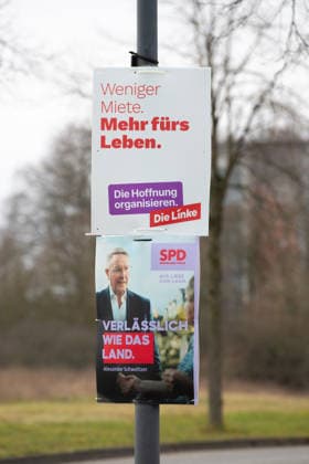 Landtagswahlen Trier in Rheinland-Pfalz, Deutschland, Wahlplakat wirbt für den Kandidaten einer politischen Partei, Wahlkampf, 9. Februar 2026 Landtagswahlen Trier in Rheinland-Pfalz, Deutschland, Wahlplakat wirbt für den Kandidaten einer politischen Partei, Wahlkampf, 9. Februar 2026 (License=RM) Copyright: xZoonar.com BeritxKesslerx 24651313