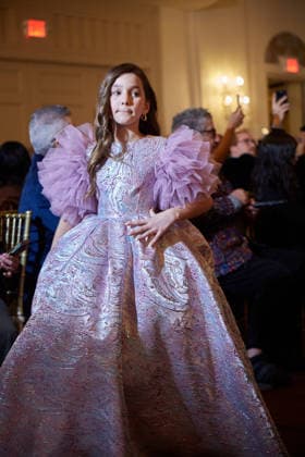 February 15, 2026, New York, New York, USA: A model walks the runway during the Diana Mahrach Couture FW26 show at New York Fashion Week in New York City. New York USA  - ZUMAs237 20260215_aap_s237_006 Copyright: xMarkxJ.xSullivanx