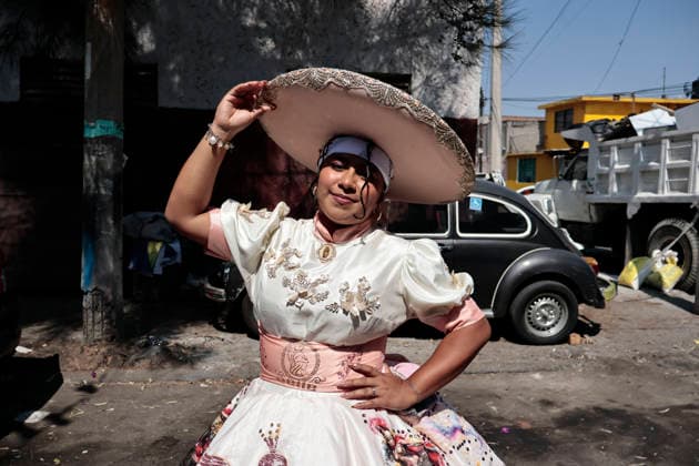 February 15, 2026, Mexico City, Cdmx, Mexico: The Santa Martha Acatitla Carnival kicked off this weekend, ahead of Holy Week celebrations in the Iztapalapa region, home to one of the world s most important carnival reenactments. These carnivals originated as a form of rebellion by enslaved people against the Spanish. These enslaved people, originally from the town of Acatitla, wore allegorical clothing, shoes, and masks with European features to mock those who oppressed them and violently imposed their religion. Through the streets of this region, they dance to orchestral music, dressed in charro suits made and embroidered by hand with gold thread and decorations featuring traditional figures. The charro women wear skirts, boots, and hats t - ZUMAp204 20260215_zip_p204_003 Copyright: xJosuexPerezx