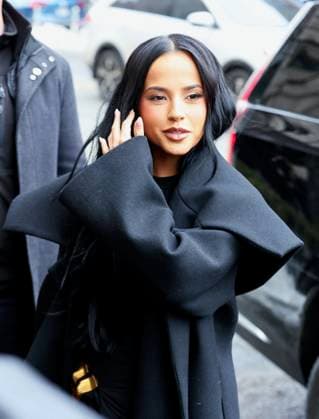 NYFW - Cult Gaia Outside Becky G attends the Cult Gaia show suring the New York Fashion Week, NY on February 15, 2026. Photo by Charles Guerin ABACAPRESS.COM New York city NY United States  Copyright: xGuerinxCharles ABACAx