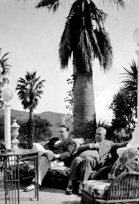 RECORD DATE NOT STATED William Randolph Hearst and son George at Hearst Castle circa 1935 EDITORIAL USE ONLY  Copyright: x