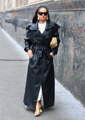 NYFW - Cult Gaia Outside Lena Mahfouf attends the Cult Gaia show suring the New York Fashion Week, NY on February 15, 2026. Photo by Charles Guerin ABACAPRESS.COM New York city NY United States  Copyright: xGuerinxCharles ABACAx